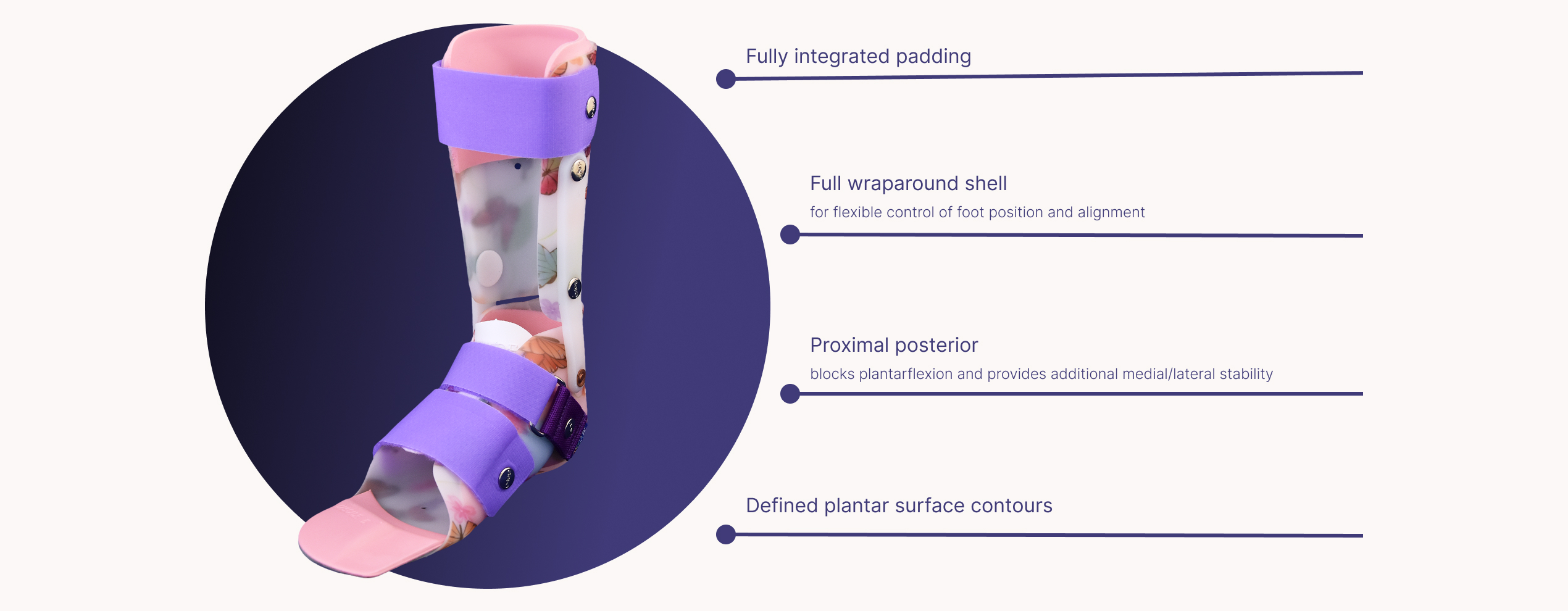 This image shows product features of the product DAFO 2